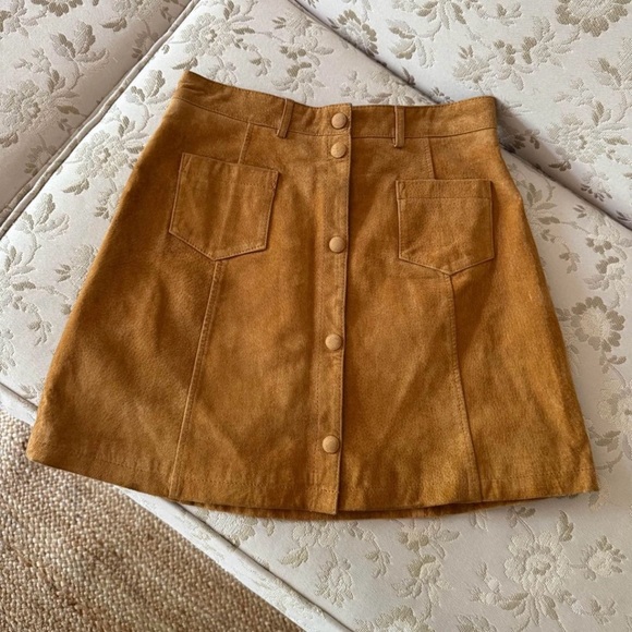 Vintage Real Suede Skirt - XS - Picture 1 of 6
